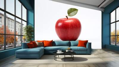 Delicious fresh apple over isolated white background Wall mural