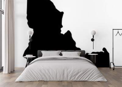 Idaho State silhouette map Wall mural