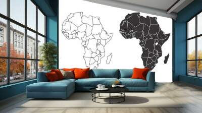 Maps of the Africa Wall mural