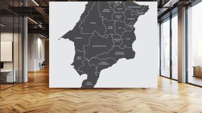 Maranhao State regions map Wall mural