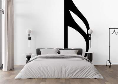 Sixteenth note icon Wall mural