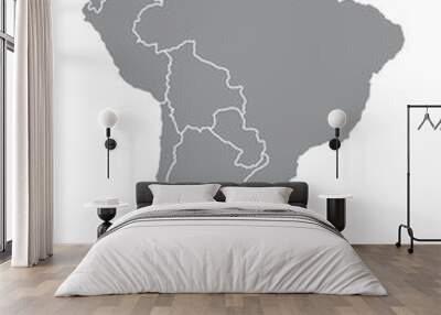 South america map illustration Wall mural