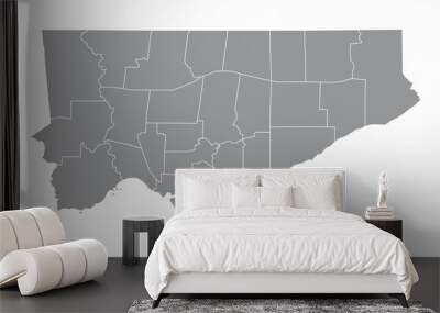 Toronto administrative map Wall mural