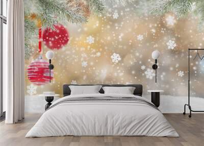 Abstract christmas background Wall mural