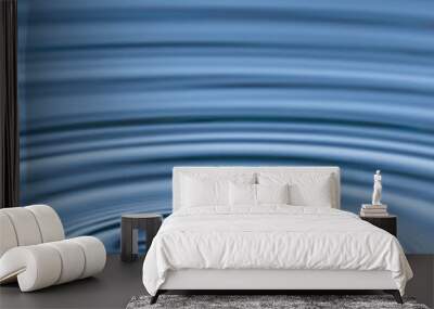 Blue water drop falling Wall mural