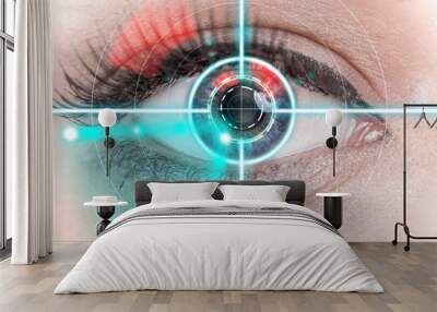 eye scan interface Wall mural