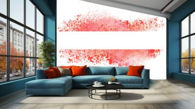 launched colorful powder over white Wall mural