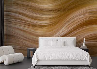 Macro shot of beautiful healthy long smooth flowing blonde hair. Wall mural