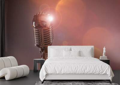 Retro microphone Wall mural