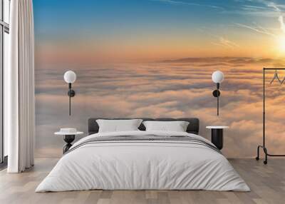 Sunrise background with lots of copy space. Wall mural