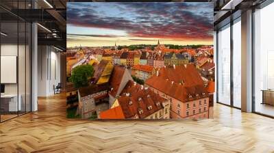 View of medieval town Cheb from the tower. Wall mural