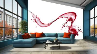 Wine splash over white Wall mural