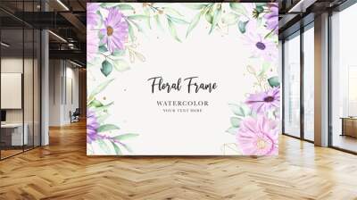 botanical floral and leaves background design Wall mural