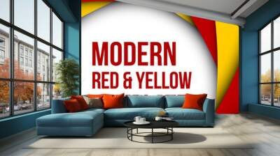 Abstract colorful red and yellow background Wall mural