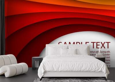 Abstract red background with custom text Wall mural