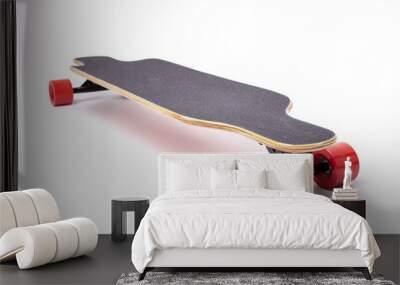 longboard isolated on white background Wall mural