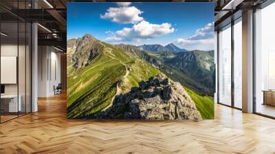 Summer Tatra Mountain, Poland, view from Kasprowy Wierch to Swin Wall mural