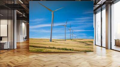 Windmills for electric power production Wall mural