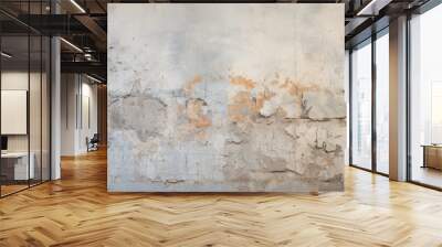 Distressed painted cement wall with aged plaster wall texture Background of weathered painted surface Wall mural