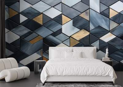 mosaic tiles on a gray marble backdrop Wall mural