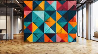 Pattern with geometric shapes Wall mural