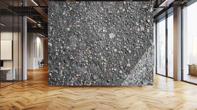 Top view of textured grey asphalt road surface Wall mural