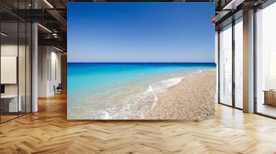 view on Akti Miaouli Beach in Rhodes town in Greece Wall mural