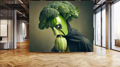 Broccoli Man - AI Generated Wall mural