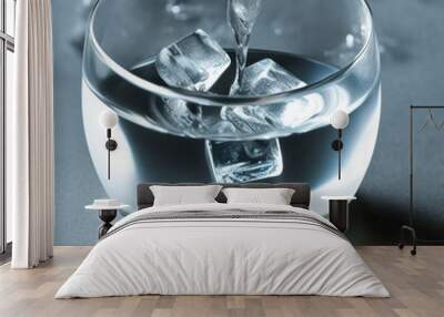 glass of water with ice Wall mural