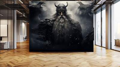 Odin - The nordic god of wisdom.generative ai
 Wall mural