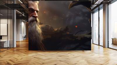 Odin - The nordic god of wisdom.generative ai
 Wall mural