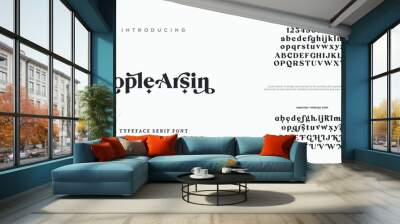 Abstract Fashion font alphabet. Minimal modern urban fonts for logo, brand etc. Typography typeface uppercase lowercase and number. vector illustration Wall mural