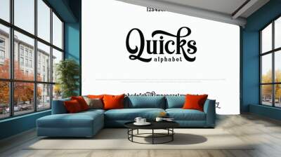 Custom font bundle script serif. Alphabet vector illustration Wall mural