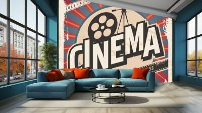 Retro cinema poster Wall mural