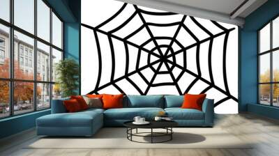 cute halloween spider web illustration for card website, application, printing, document, poster design, etc. Wall mural