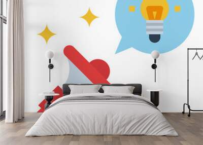 idea marketing flat icon Wall mural