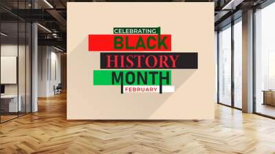 Black history month vector design. African American celebration template for background, banner, poster Wall mural