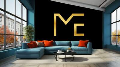 ME monogram logo vector design Wall mural