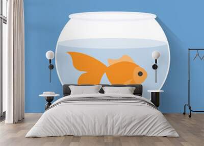 Gold fish in bowl Wall mural