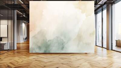 Abstract horizontal watercolor background. Hand drawn vector texture. Brush stroked painting pastel color watercolour Wall mural