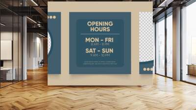 social media template banner blog coffee sale promotion. fully editable instagram and facebook square post frame puzzle organic sale poster. drink and beverage vector background Wall mural