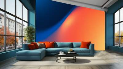 Abstract blue orange gradient. Abstract background with a smooth blue to orange gradient. Wall mural