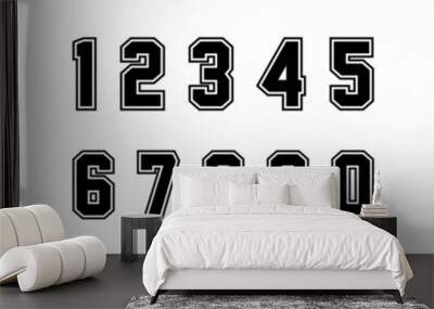 Set Classic Vintage Sport Jersey Number basketball Wall mural