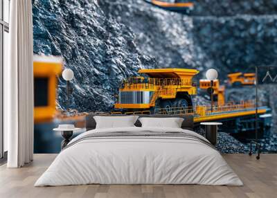 close-up of lithium extraction equipment in a mining site Wall mural