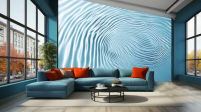 water ripples on a blue background, clean, soft, pureness Wall mural