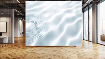 water ripples on a white background, clean, soft, pureness Wall mural