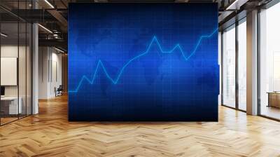 Blue graph Wall mural