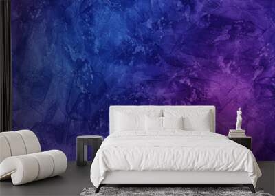 Drawn Art Royal Blue Panorama Background Wall mural