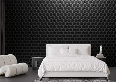 Black circle technology abstract technology innovation concept background and glowing light Wall mural