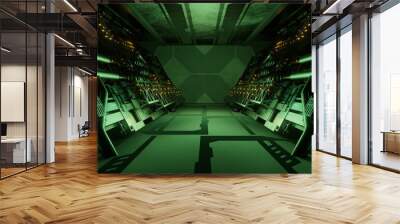 Futuristic technology control room of a power generation plant Wall mural